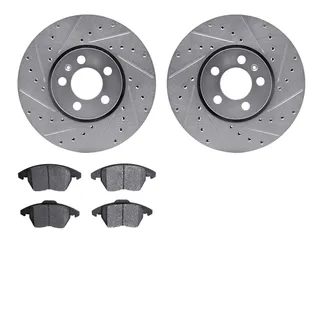 R1 Concepts WGSN1-74078 Drilled & Slotted Silver Rotor Set W/ Performance Sport Pads